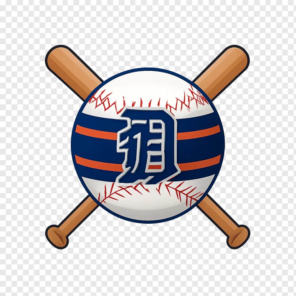 Detroit Tigers Baseball PNG Image For Sports Fans