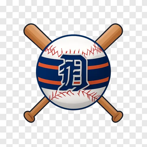 Detroit Tigers Baseball PNG Image For Sports Fans