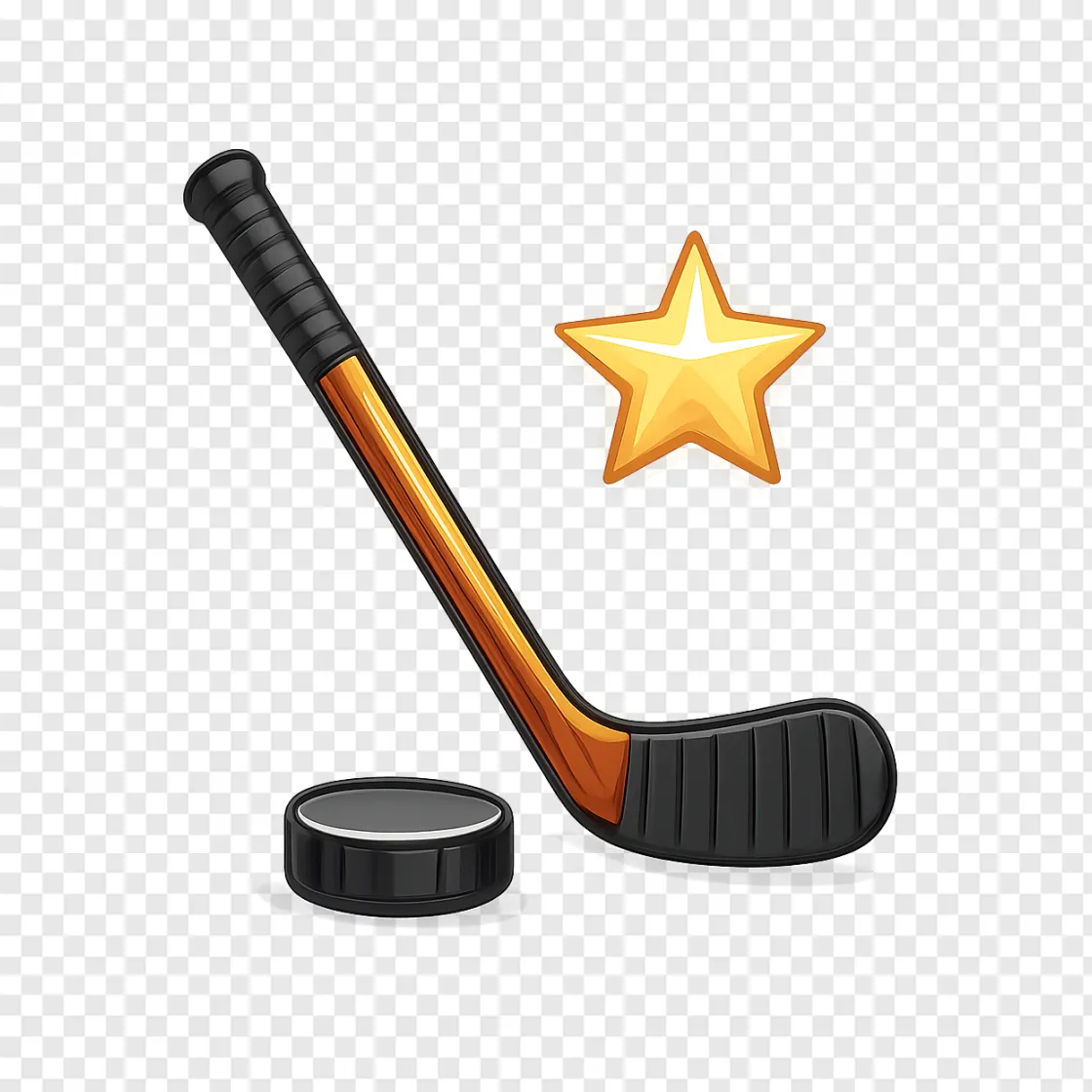 Star Hockey Player Equipment PNG For Sports Design