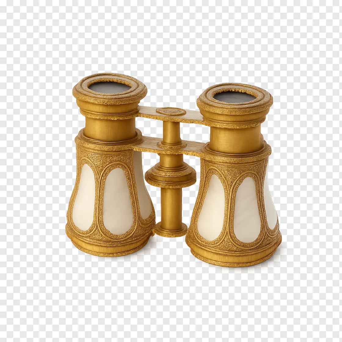 Vintage Opera Glasses PNG Transparent Image