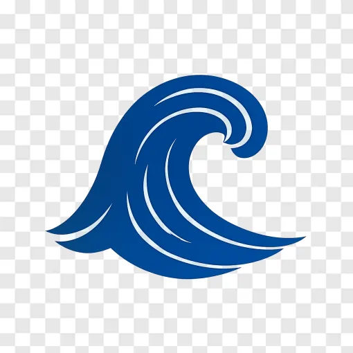 Blue Ocean Wave PNG Transparent Image