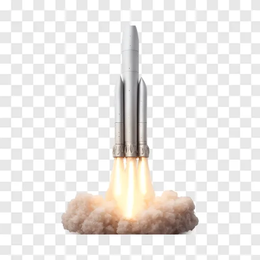 Space Rocket Launch PNG Transparent Image