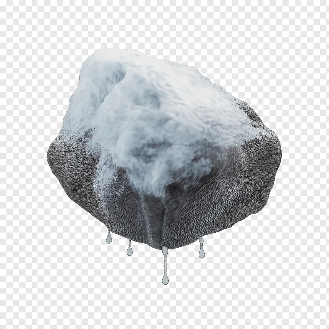 Glacier Rock With Water PNG Free Download