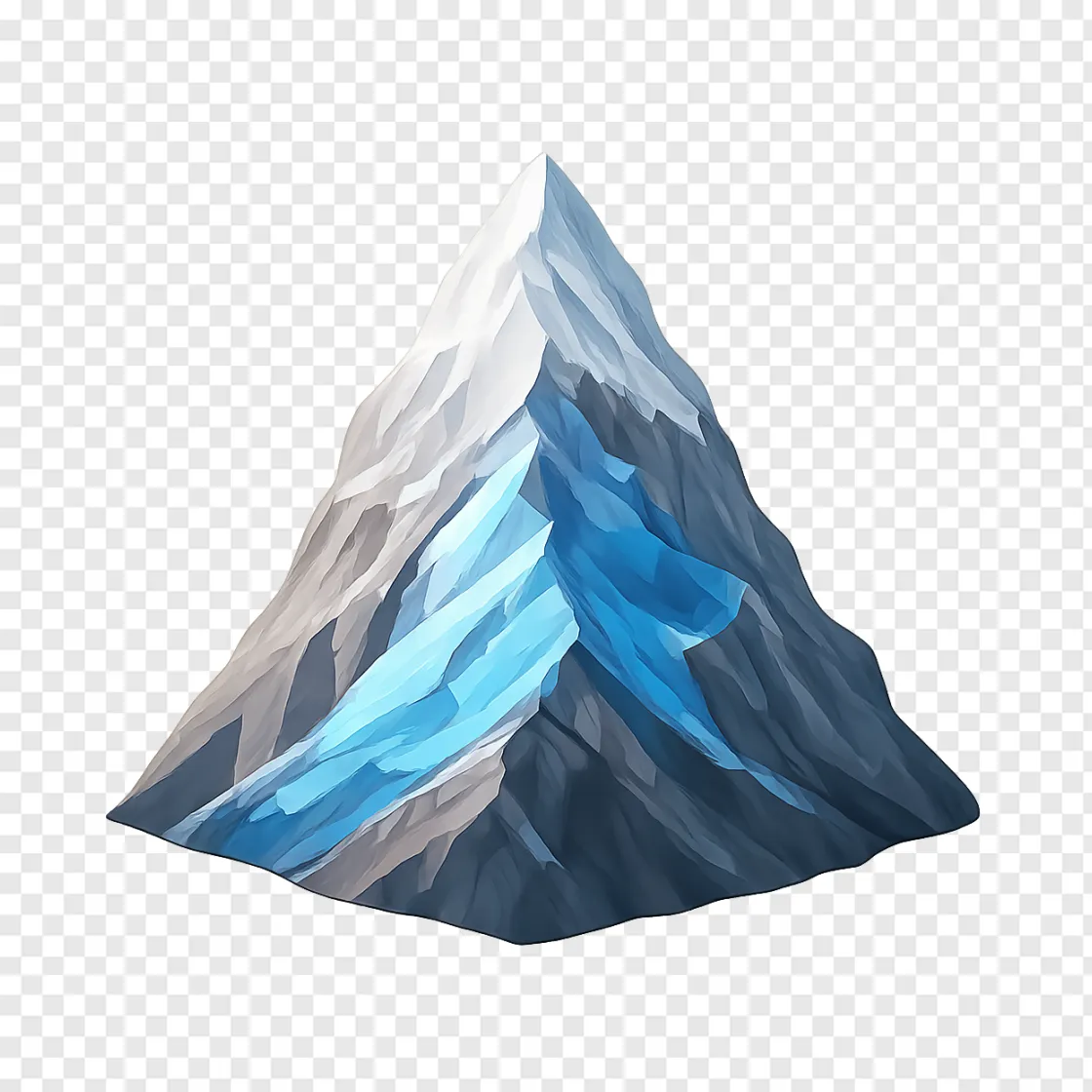 Mountain Ice PNG Element For Nature Designs