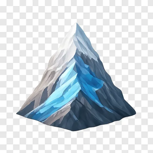 Mountain Ice PNG Element For Nature Designs