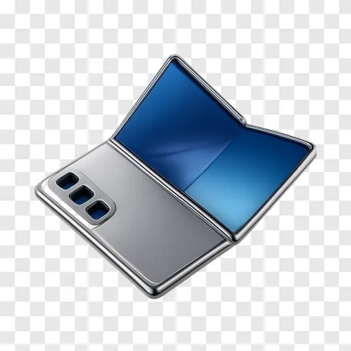 Futuristic Folding Smartphone Mockup PNG