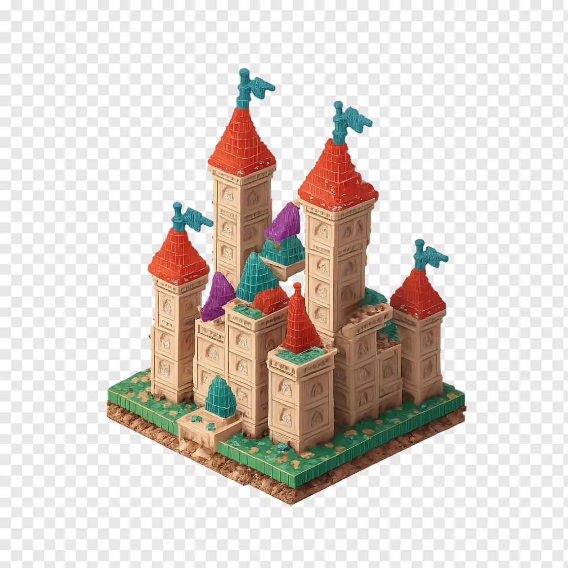 Epic Minecraft Castle Block Build PNG