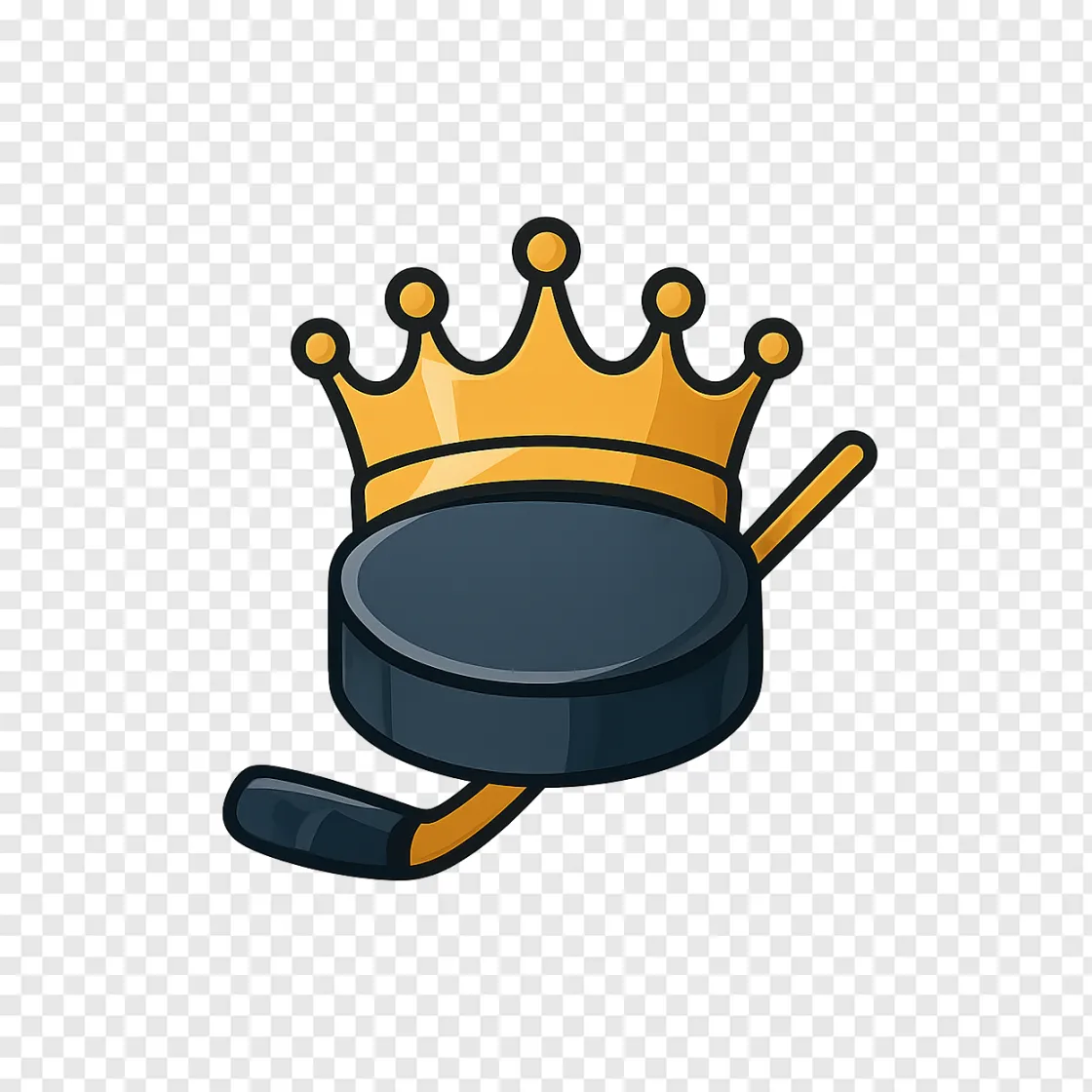 Ice Hockey Puck With Crown PNG For Sports Design