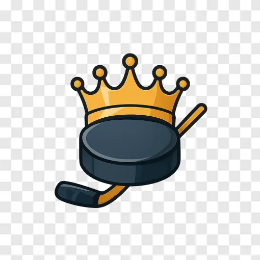 Ice Hockey Puck With Crown PNG For Sports Design