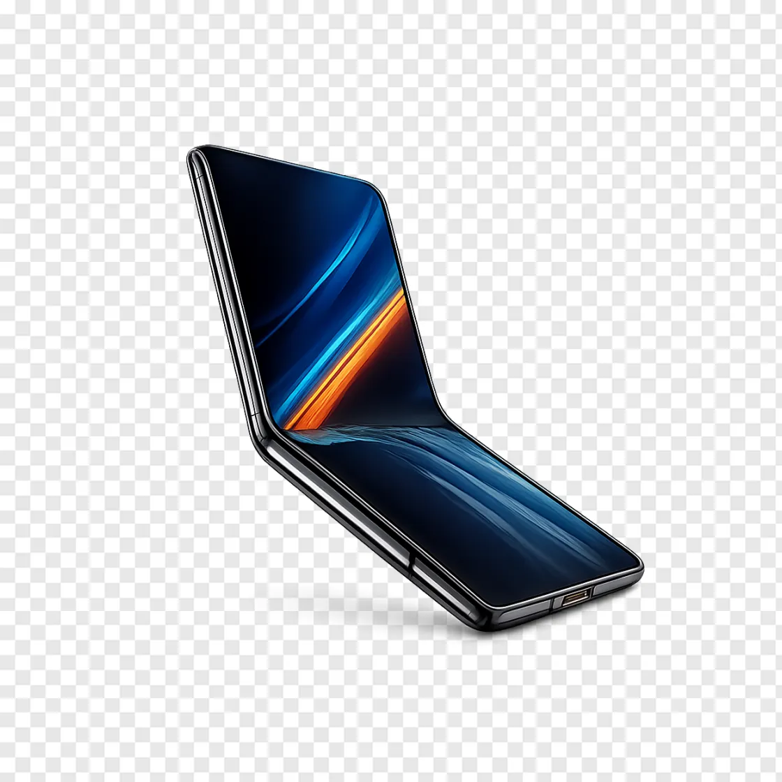 Foldable Smartphone PNG Transparent Image