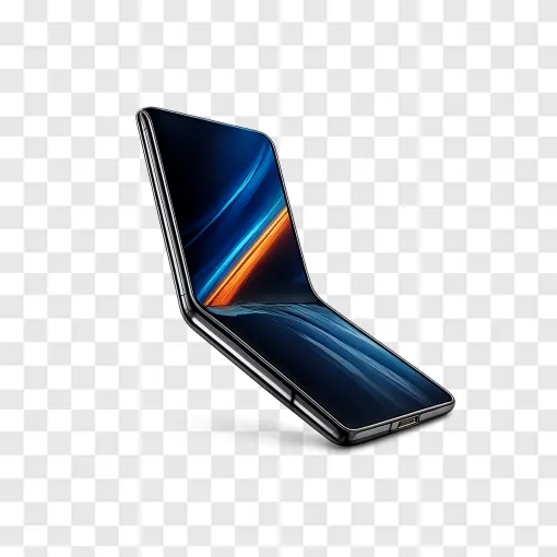 Foldable Smartphone PNG Transparent Image