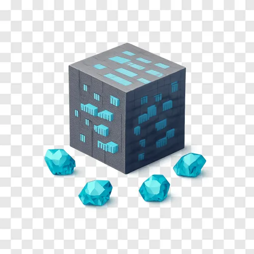 Minecraft Diamond PNG Transparent Image
