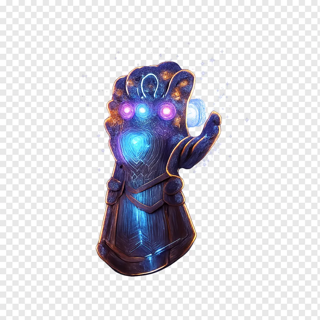 Glowing Superhero Gauntlet PNG Free Download