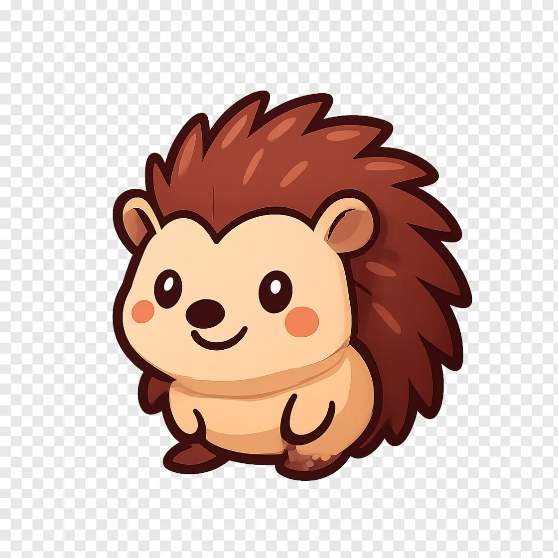 Cute Hedgehog PNG Graphic For Game Fans
