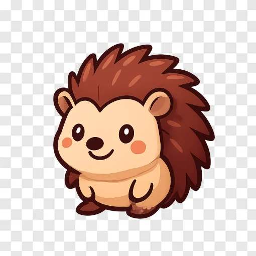 Cute Hedgehog PNG Graphic For Game Fans