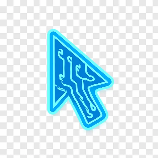 AI Cursor Tech Icon PNG With Transparent Background