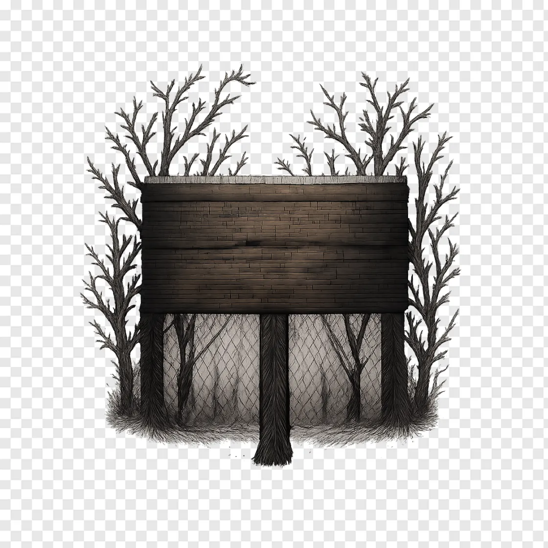 Crystal Lake Camp Sign PNG Transparent Background