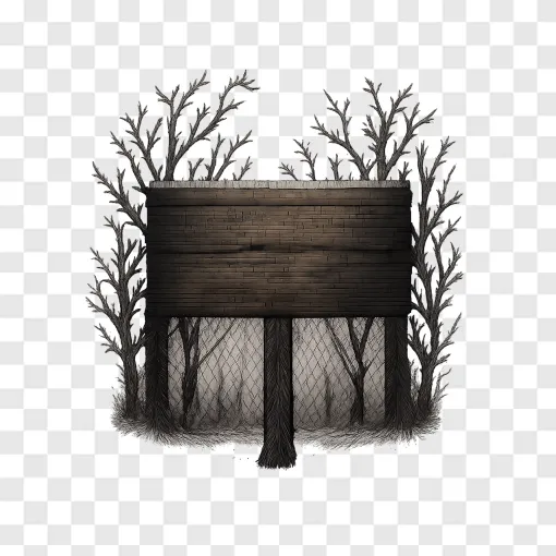 Crystal Lake Camp Sign PNG Transparent Background