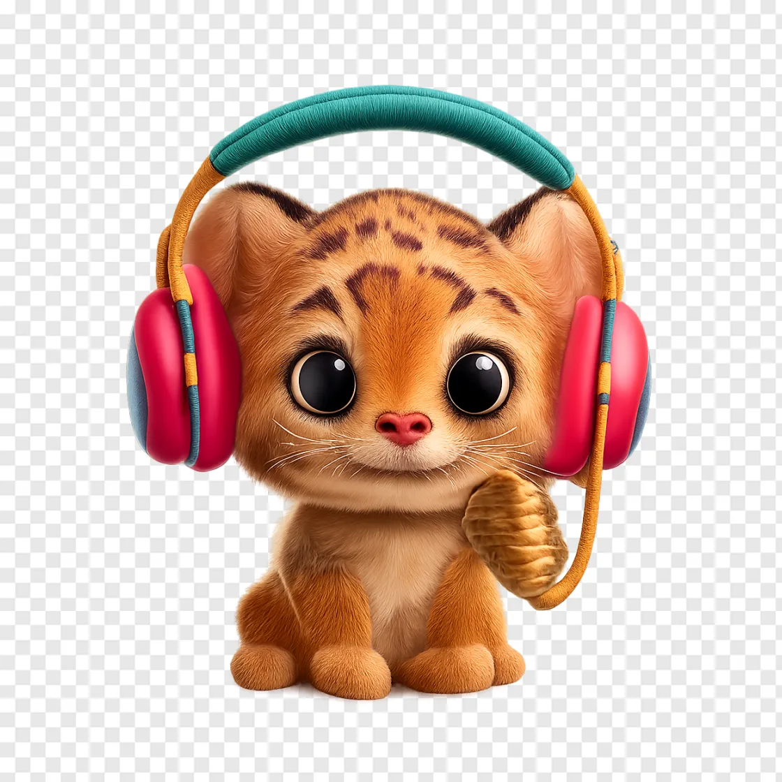 Cute Animal Pop Star PNG Image
