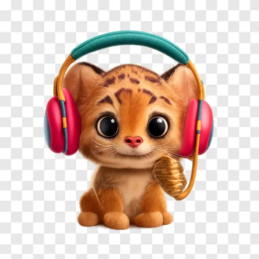 Cute Animal Pop Star PNG Image
