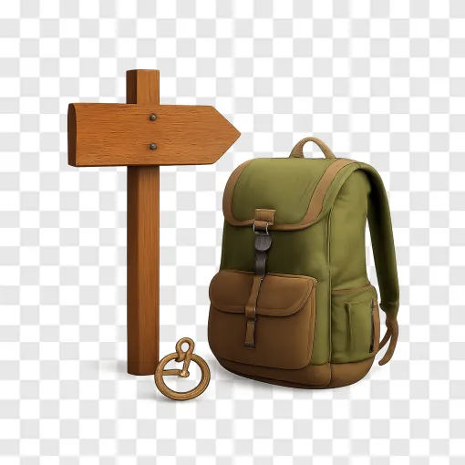Hiking Trail Sign PNG Graphic For Outdoor Adventures