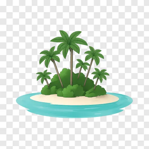 Private Island PNG Transparent Image