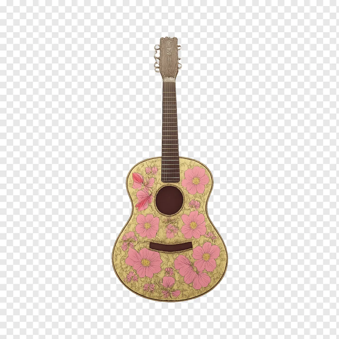 Glitter Country Guitar PNG Free Download