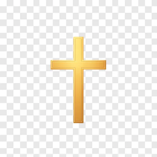 Golden Cross PNG Transparent Image