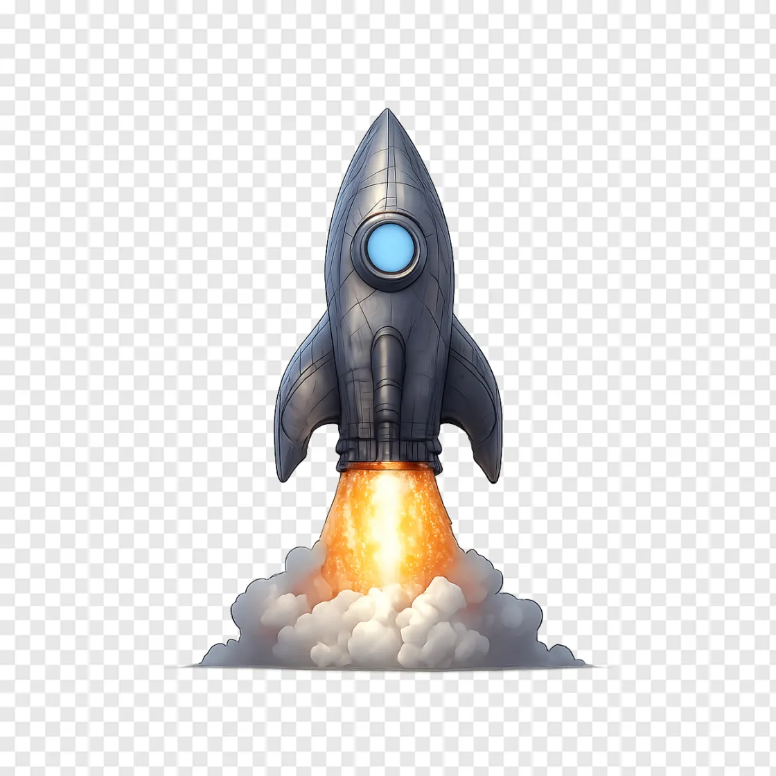 Space Rocket Launch PNG Transparent Image
