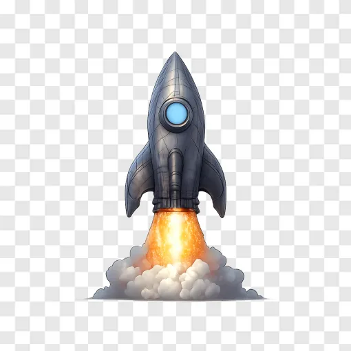 Space Rocket Launch PNG Transparent Image
