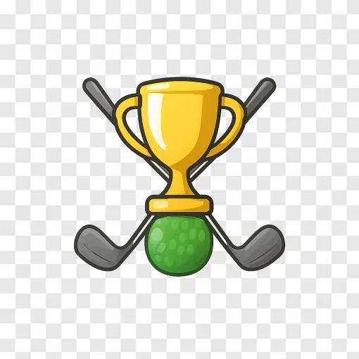 Golf Trophy PNG Image With Transparent Background