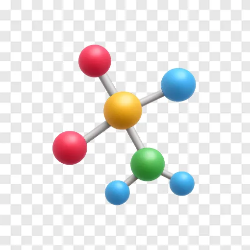 Science Molecule Model PNG Transparent Background