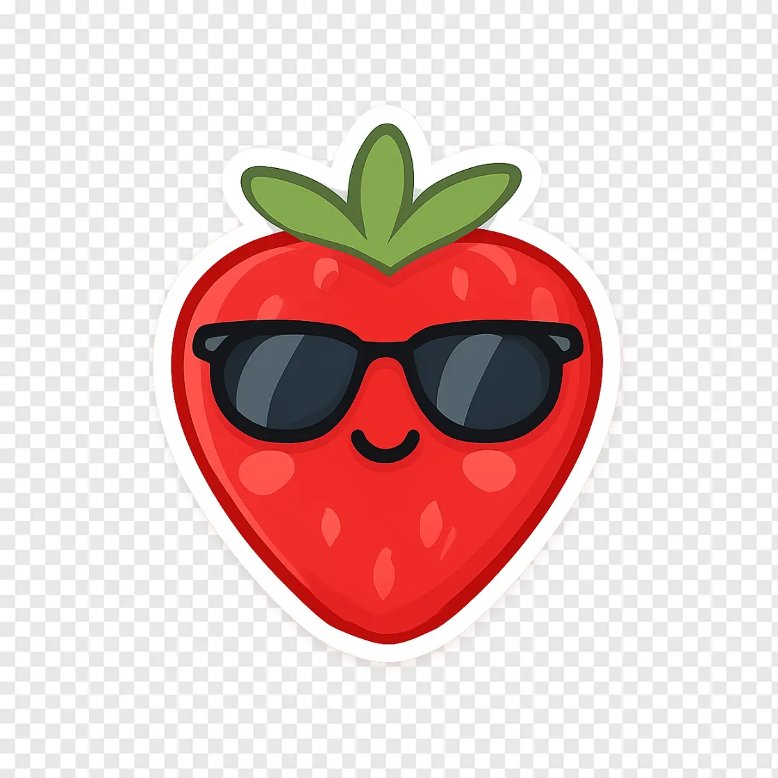 Cute Strawberry PNG Transparent Background