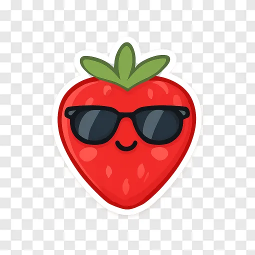 Cute Strawberry PNG Transparent Background