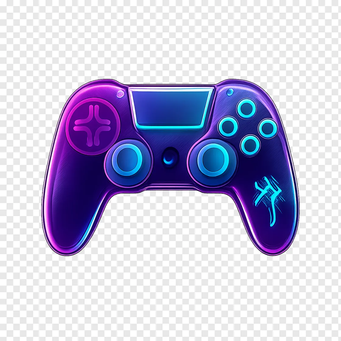 GTA 6 Gaming Controller Neon PNG