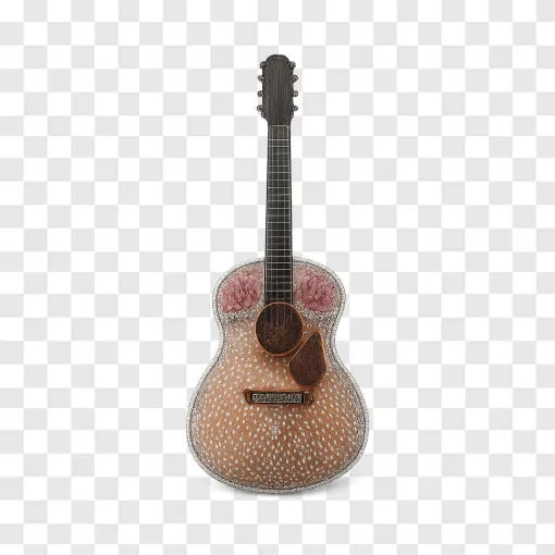 Glittering Country Music Guitar PNG Design
