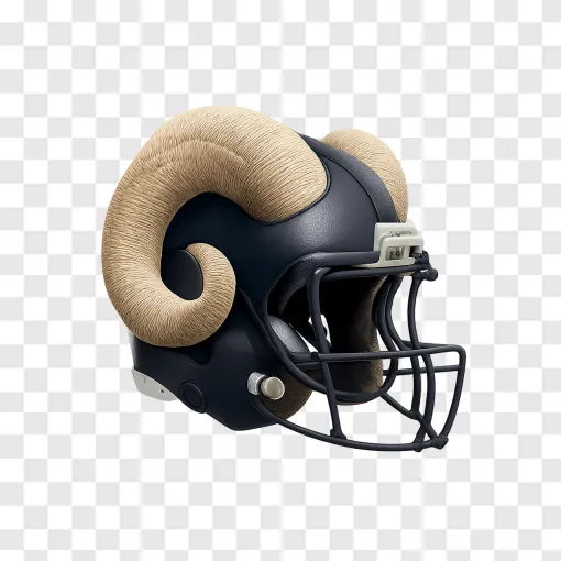 Rams Football Helmet PNG Transparent Background