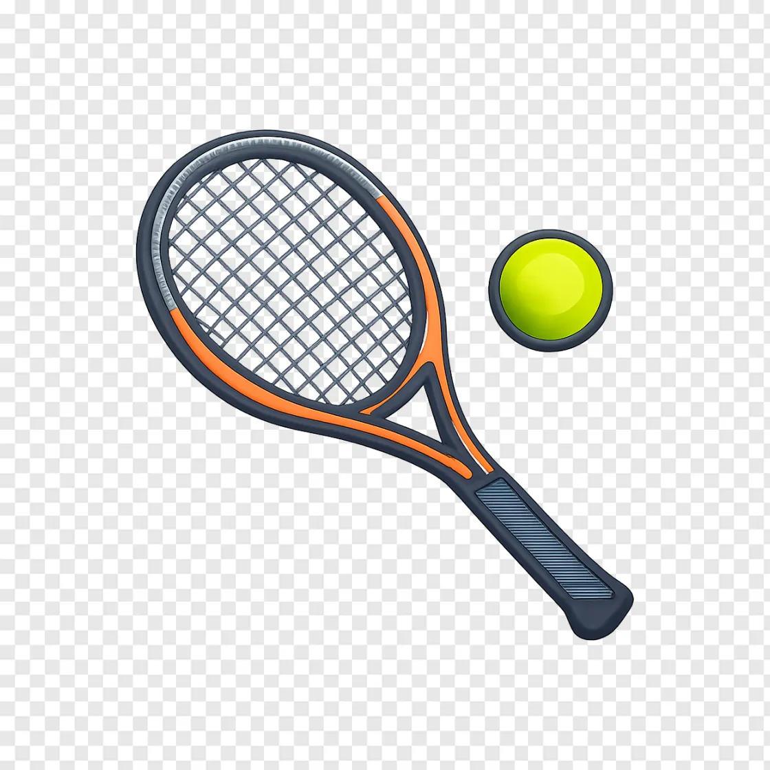 Tennis Racket And Ball PNG For Sports Designs
