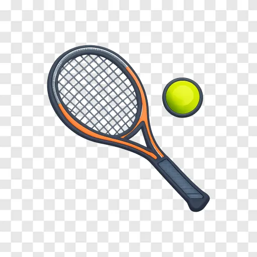 Tennis Racket And Ball PNG For Sports Designs