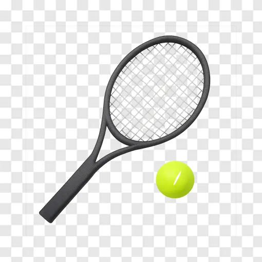 Tennis Racket And Ball PNG Transparent Image