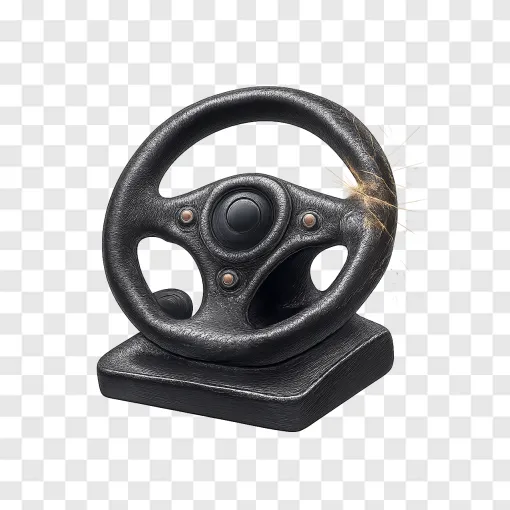 Broken Racing Game Controller PNG For Gamer Designs