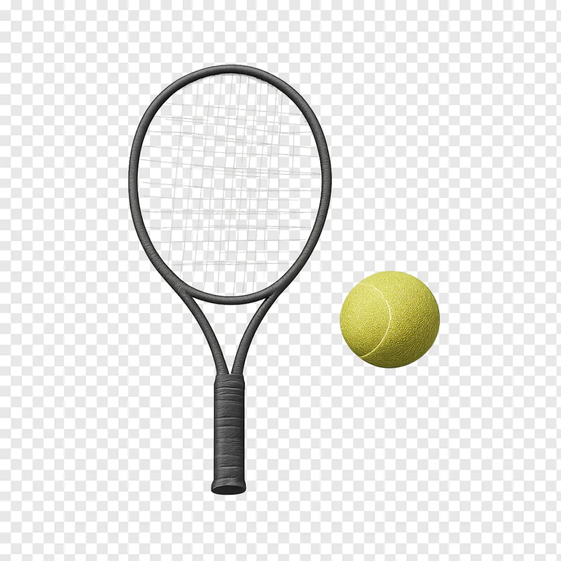Tennis Racket And Ball PNG Transparent Image