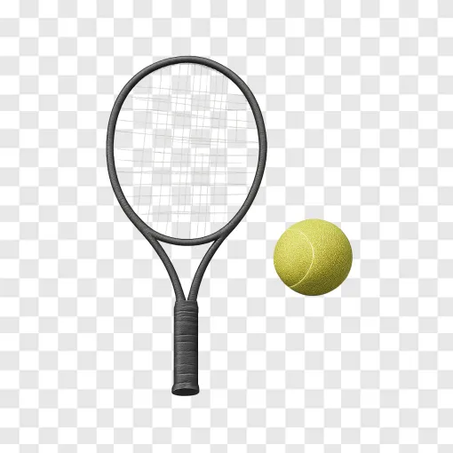 Tennis Racket And Ball PNG Transparent Image