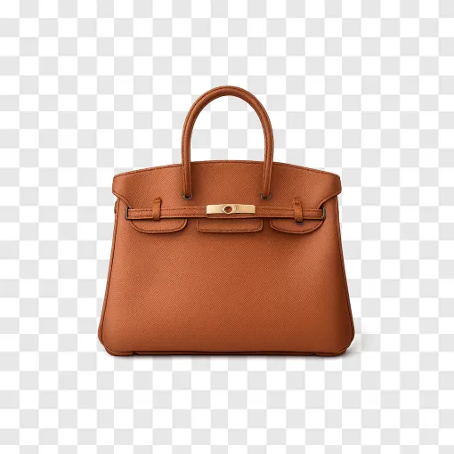 Stylish Leather Handbag PNG Transparent Image