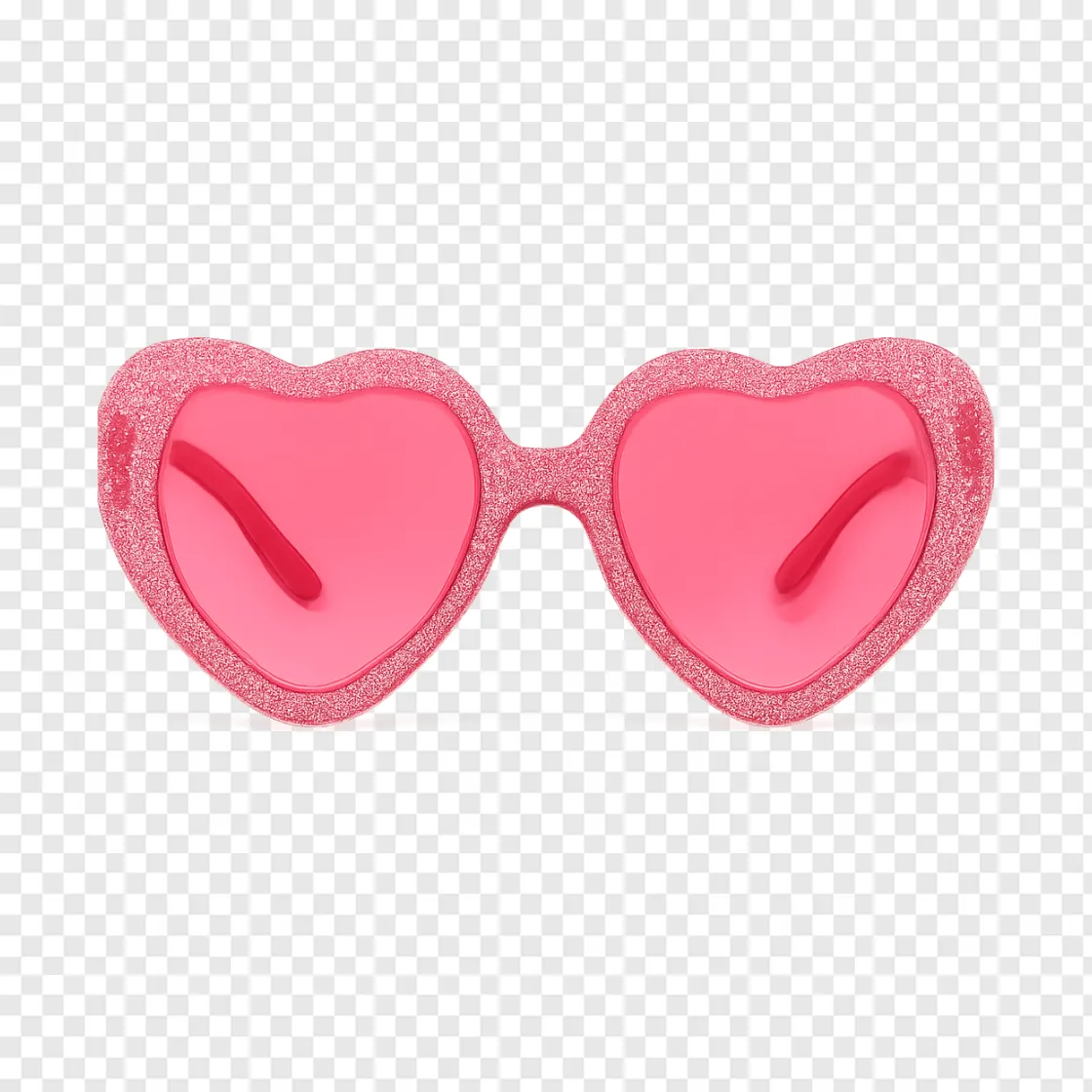 Retro Heart Sunglasses PNG For Concert Fans