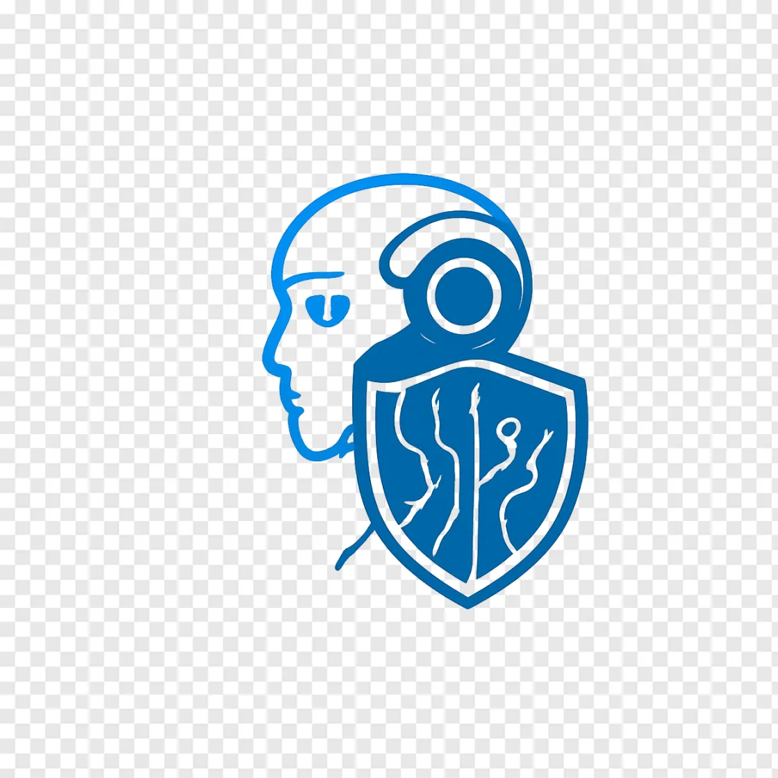 AI Robot Face PNG Transparent Background