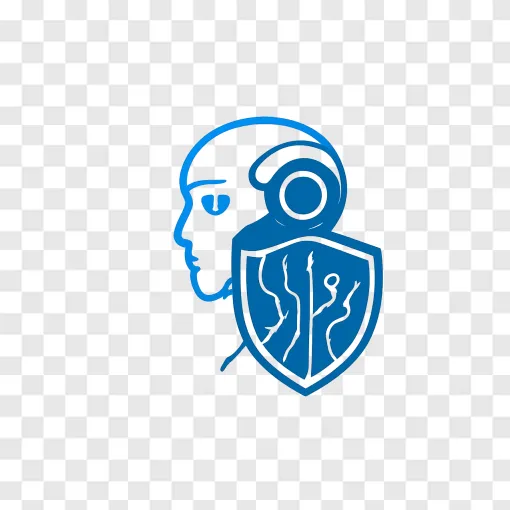 AI Robot Face PNG Transparent Background