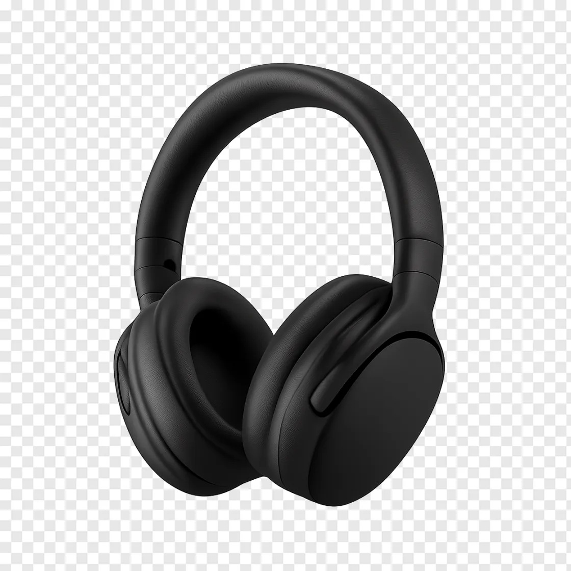 Wireless Over-Ear Headphones PNG Transparent Background