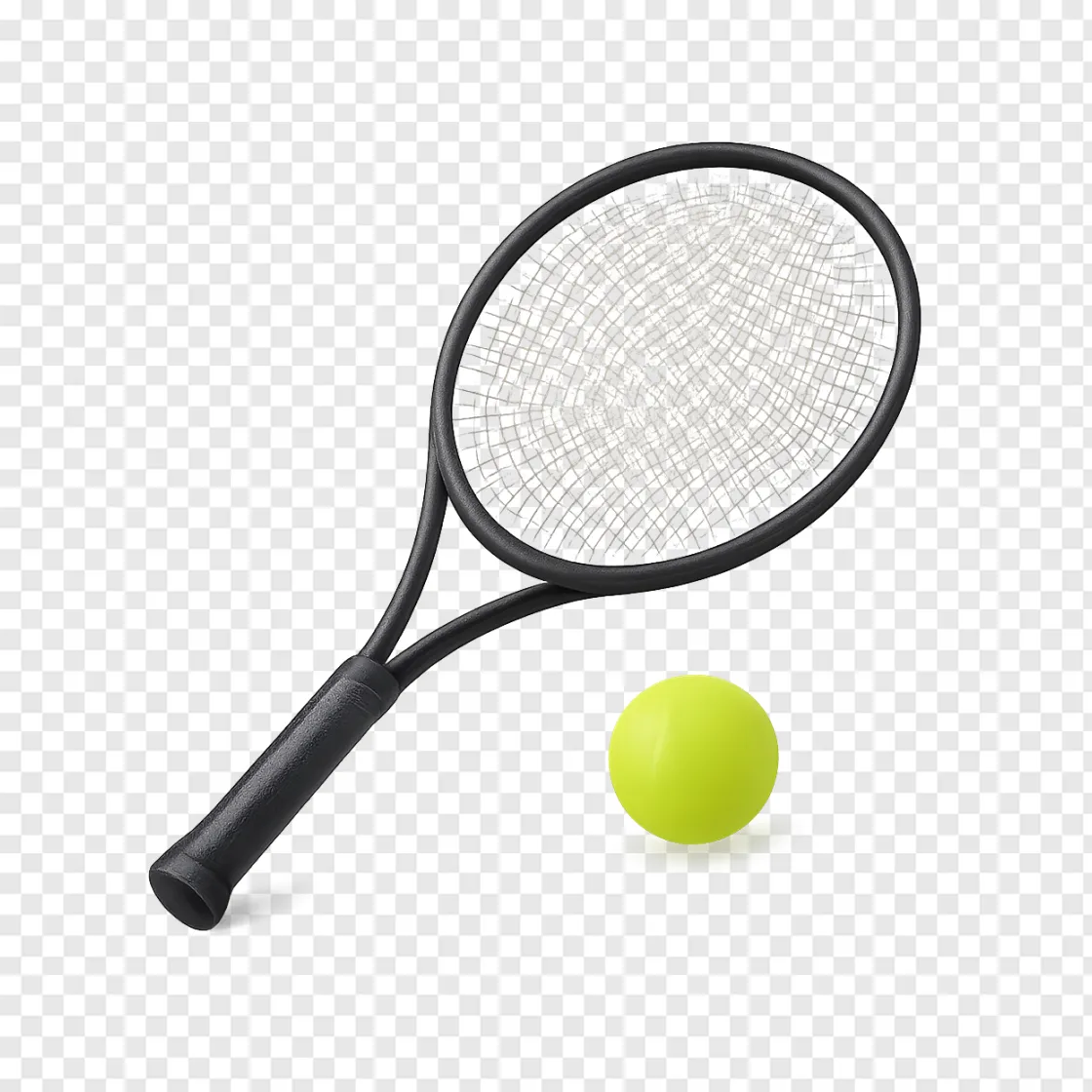 Tennis Racket And Ball PNG Image For Sports Design