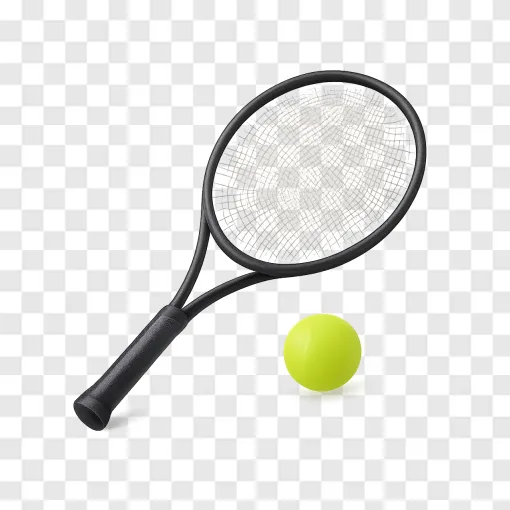 Tennis Racket And Ball PNG Image For Sports Design